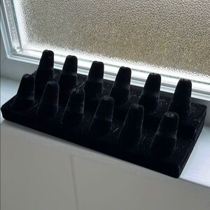 Black Velvet Ring Display Stand